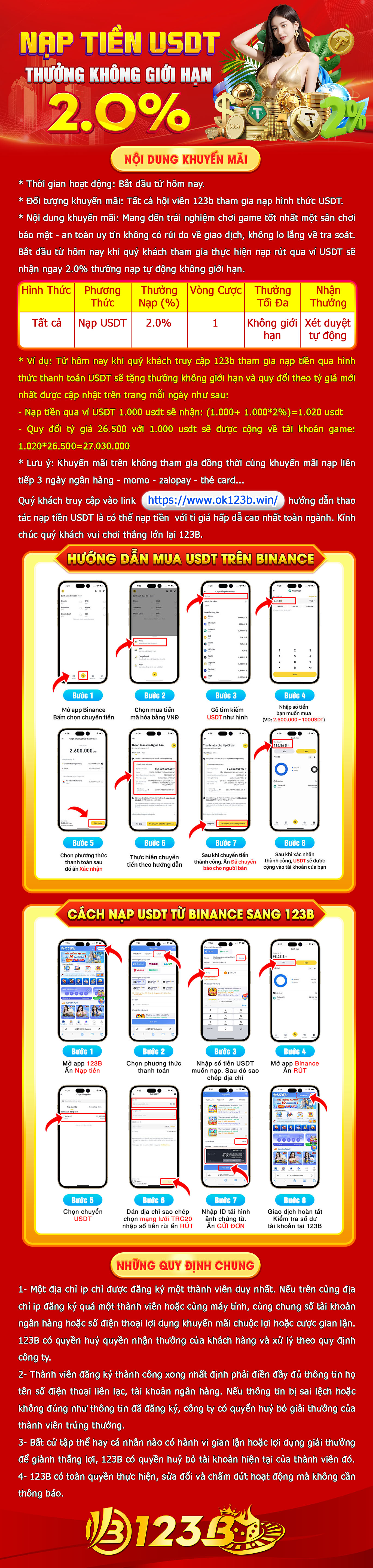 NẠP TIỀN USDT NHẬN NGAY 2%